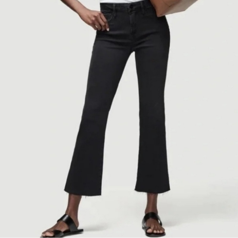 Frame Denim faded Black le crop mini boot jeans size 28